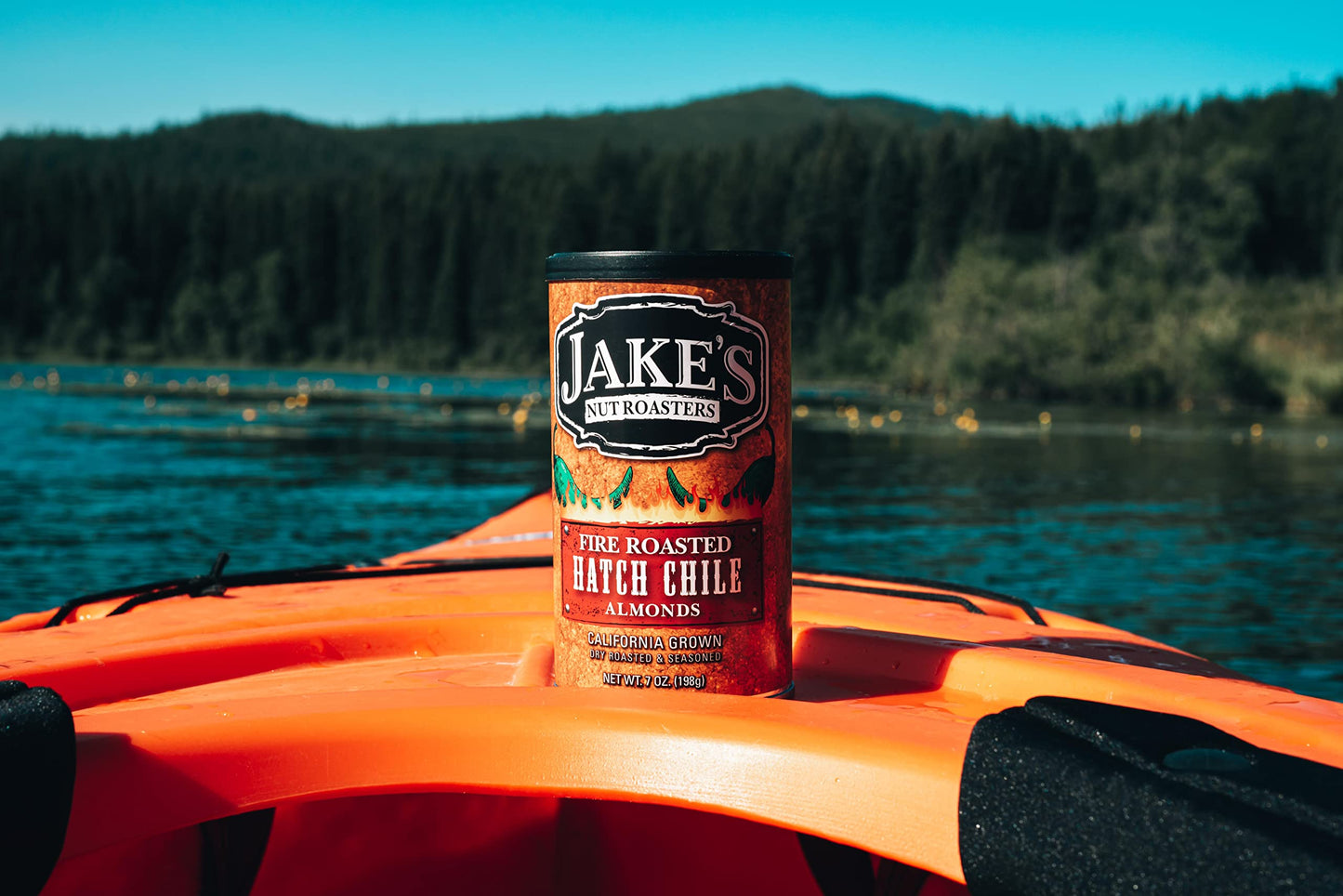 Jake'S Nut Roasters - Fire Roasted Hatch Chile Almonds (2 Pack) Whole Dry Roasted Seasoned Almonds - High-Protein Snack With A S