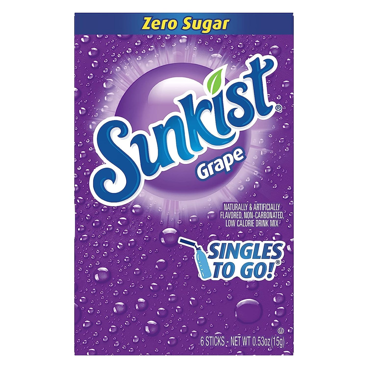 SINGLES TO GO! Grape Soda Drink Mix, 0.53 oz Pack of 24, Convenient Singles To Go