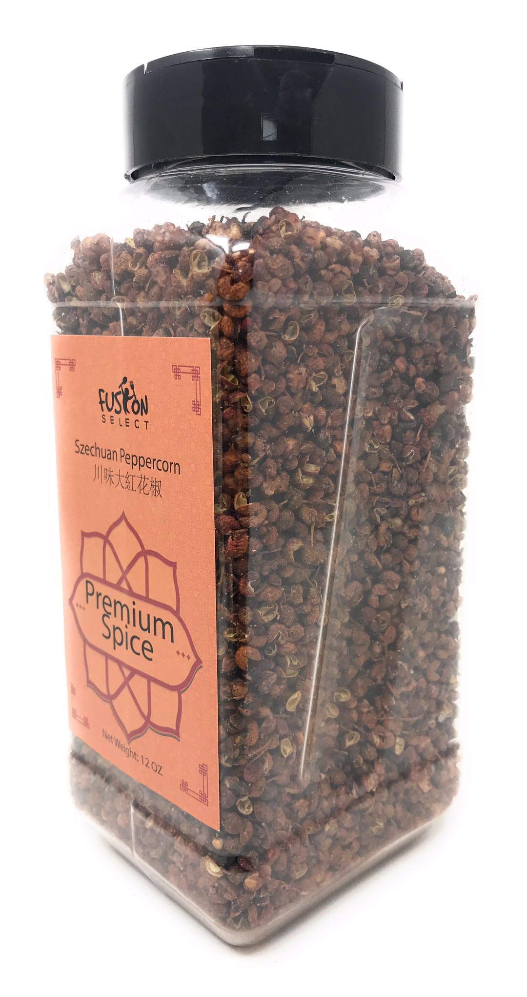 Fusion Select Authentic Szechuan Grade Aaa Red Sichuan Peppercorns, Whole Szechuan Peppercorns, Less Seeds, Strong Flavor, Essential For Kung Pao Chicken, Mapo Tofu, 12 Oz.