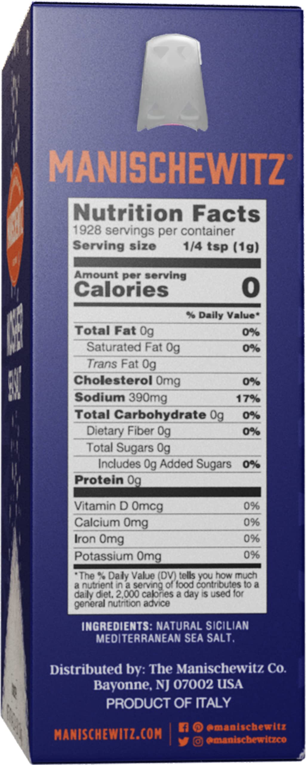 Manischewitz Natural Bulk Kosher Salt, 4lb (2 Pack) 100% Coarse Sea Salt from Sicily Italy | Iodine Free | No Additives or Fille