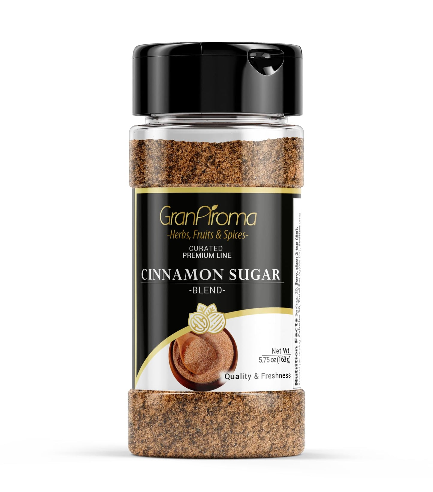 GranAroma Cinnamon & Sugar, Sweet and Aromatic, Flavorful Blend, Baking and Cooking (5.75 Ounce)
