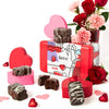 Davids Cookies Chocolate Covered Brownies In Love Sweet Sampler Tin - 8Pcs Individually Wrapped Oven-Fresh Baked Brownie Bites Gift Tin Box - Gourmet ValentineS Food Gift For Her Him