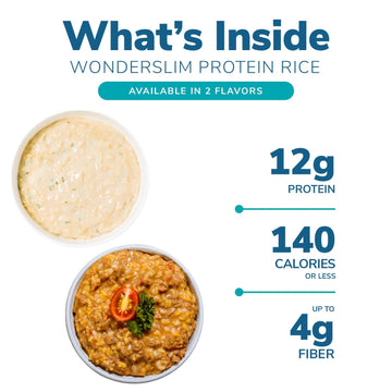 Wonderslim Plant Based Protein Rice Entree, Taco Rice, 12G Protein, 120 Calories, Gluten Free (7Ct)