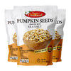 ROASTED PUMPKIN SEEDS to Eat in Shell by enhanced Orchards MIXED NUTS - Salted with Sea Salt - Non-GMO Vegan Fresh Healthy Snacks/ - Great source of Plant Protein Zinc Magnesium & Iron (Value Pack - 3 Bags)