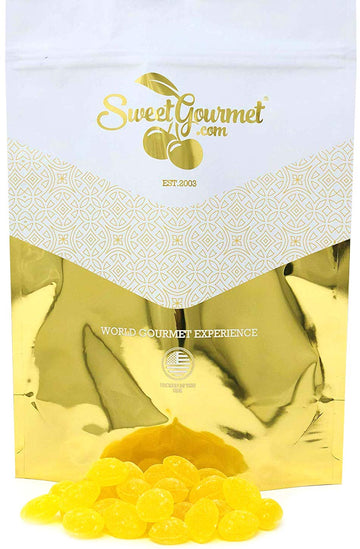 SweetGourmet Natural Sanded Lemon Drops Hard Candy, 3 Pound Bulk Pack