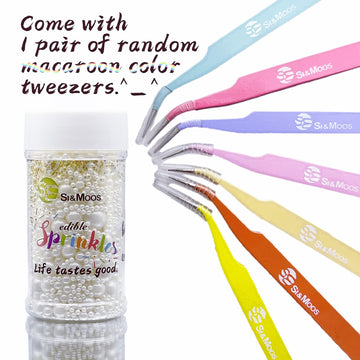 Se Si&Moos White Sugar Pearls For Cake Decorating White Pearl Sprinkles Edible Pearls For Cakes White Sprinkles White Edible Pea