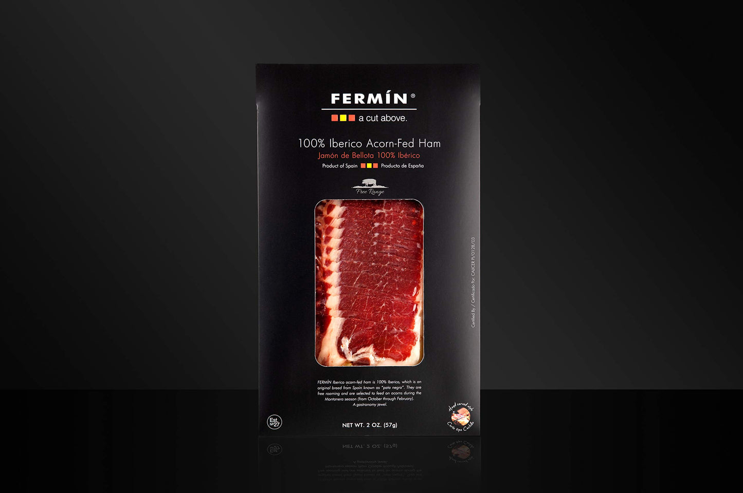 Iberico De Bellota Ham Sliced By Hand (2 Oz). Gluten Free By Fermin