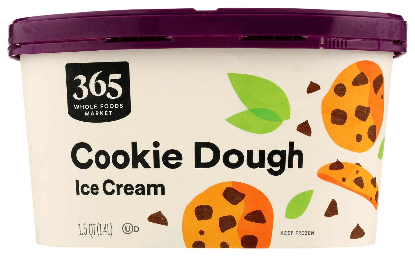 365 Everyday Value Cookie Dough Ice Cream, 48 oz (Frozen)