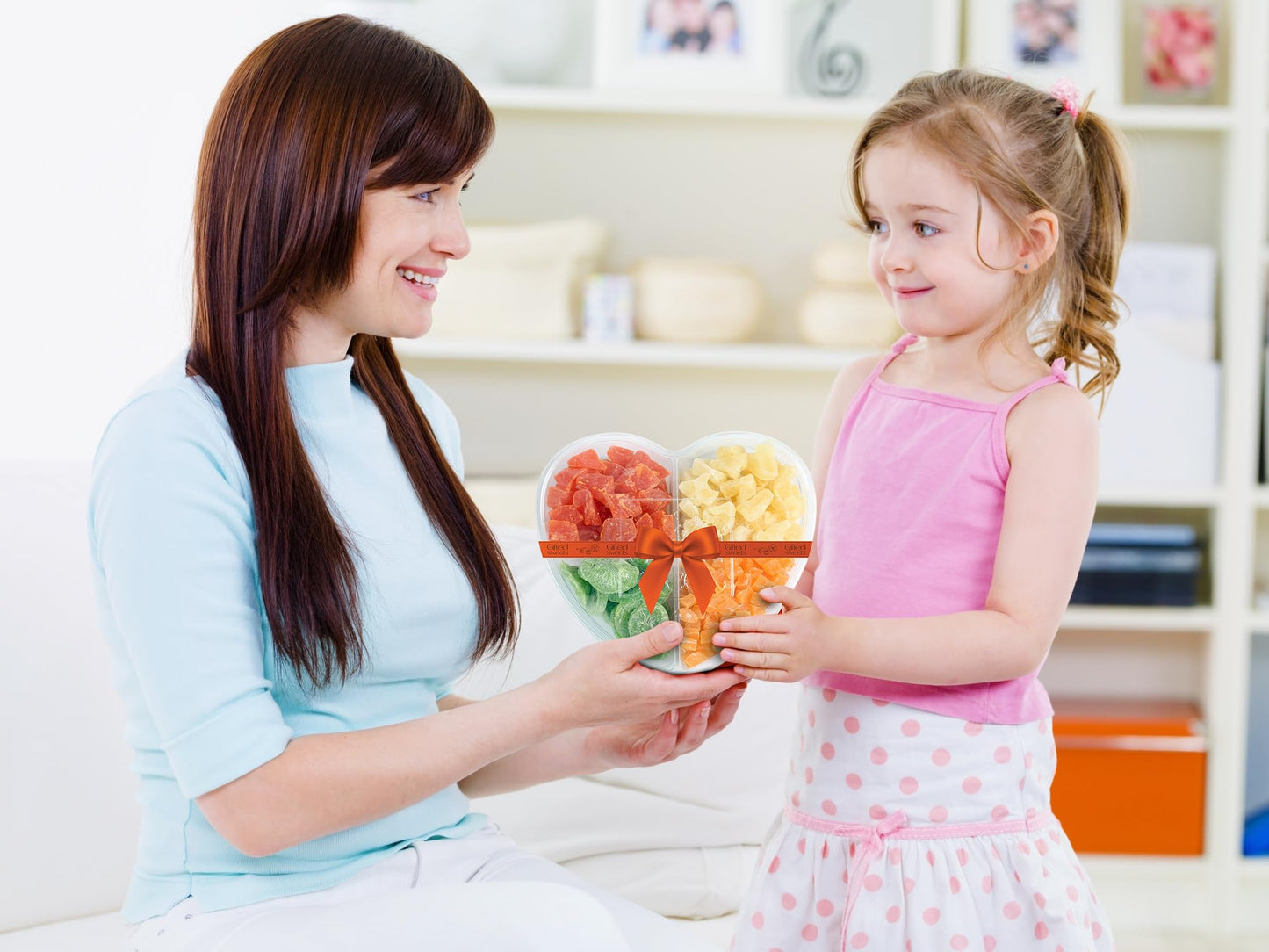 Heart Shaped Dried Fruit Tray - Sweet Dried Fruit Assortment - Large Dried Fruit Gift Basket - Romantic Arrangement Platter - He