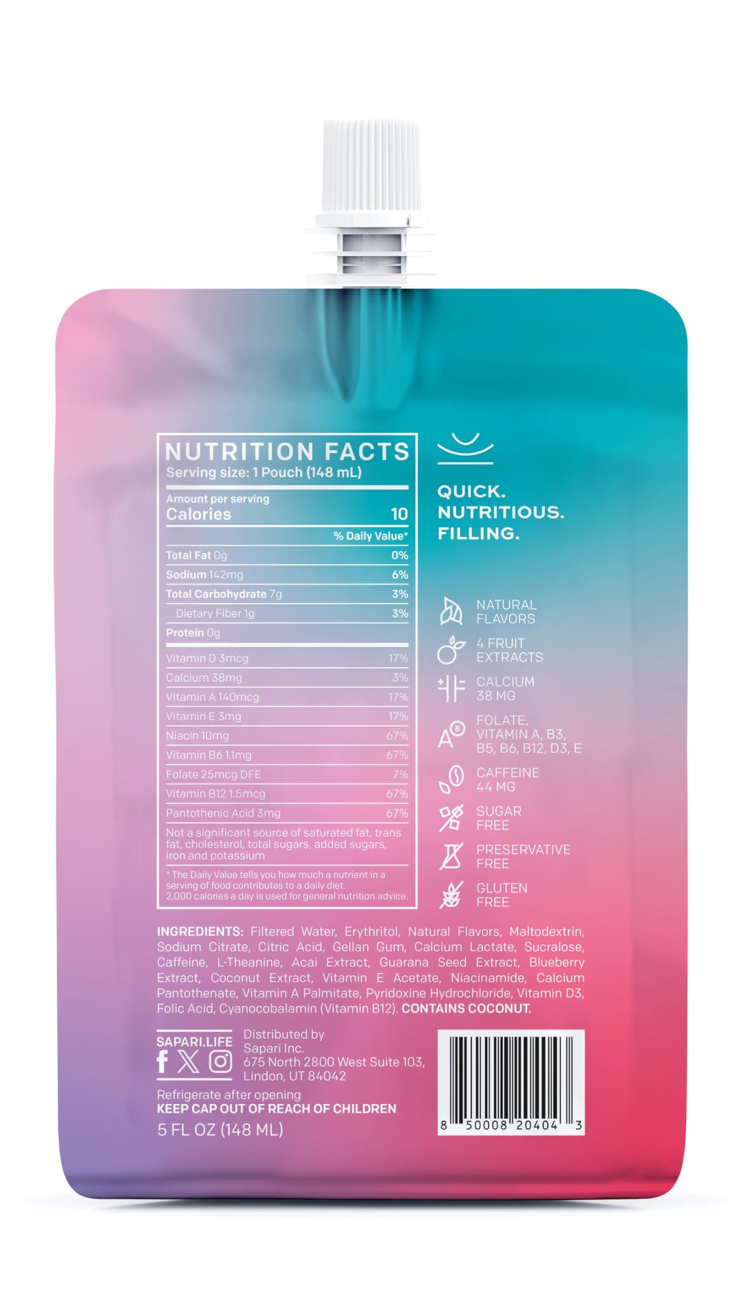 Slim Mood | 10-Calorie Superfruit-Based Replenishment Energy & Daily Vitality Support with Blueberry, Guarana + L-Theanine, 15 F