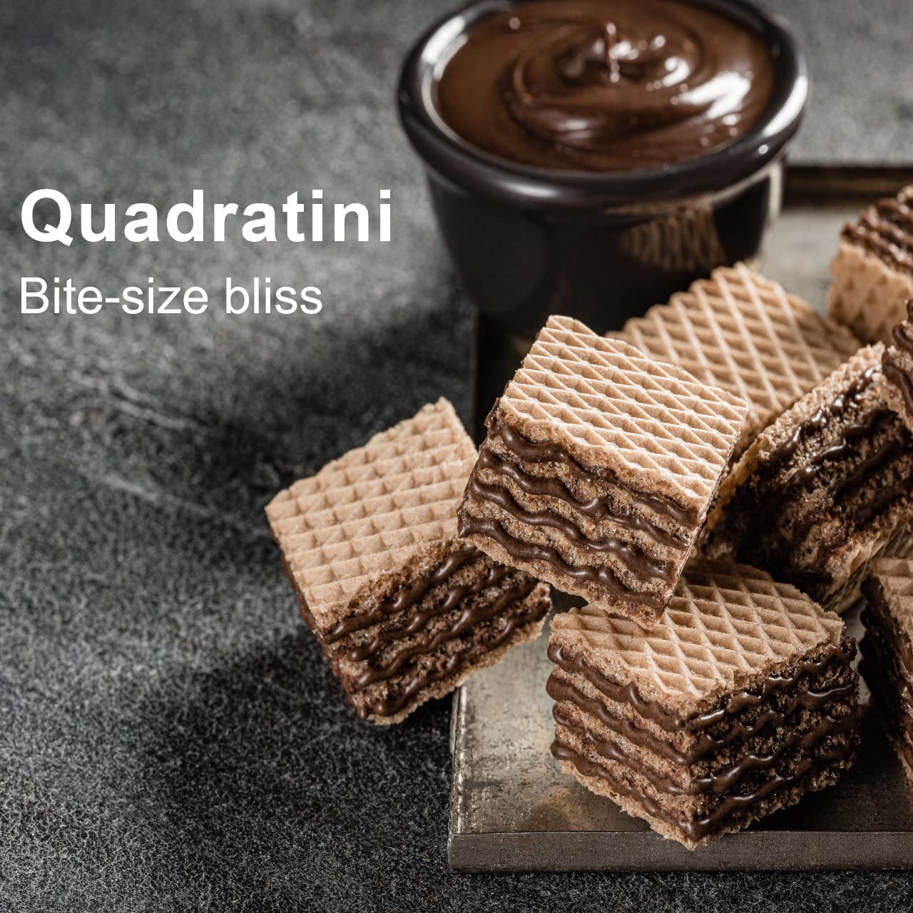 Loacker Quadratini Chocolate Wafer Cookies, Pack of 6, 8.82oz, Crispy with Creamy Layers, Non-GMO, No Artificial Ingredients