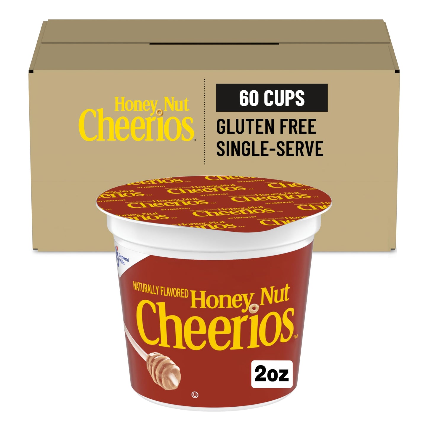 Honey Nut Cheerios Gluten Free Cereal Single Serve Cup (60ct) 1.8 oz
