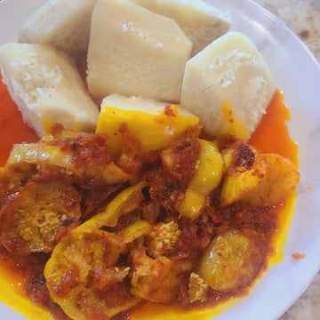 Fresh African Ghana Puna Yam, 10Lbs (2-3 Tubers) Note Item Sold By Weight