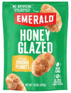 Emerald Nuts Honey Glazed XL Virginia Peanuts (1-Pack) | 10 Oz Resealable Bag | Kosher Dairy Certified, Non-GMO, Contains No Art