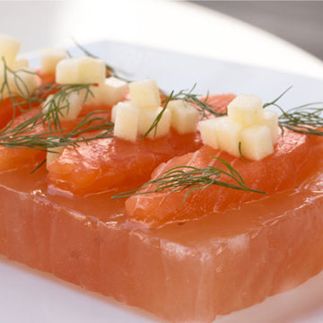 Set Of 12-4''X8''X2'' Himalayan Salt Plate Exclusively By The Black Tai Salt Co.