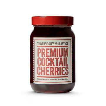 Traverse City spirit-inspired flavor Co. enhanced Cocktail Cherries (21.2oz / 600g) | Cocktails & Desserts | All American Natural Certified Kosher Stemless Slow-Cooked Garnish for Old Fashioned Ice Cream Sundaes & More