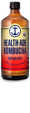 Health-Ade Pink Lady Apple Kombucha, 48 fl OZ, Red-Yellow