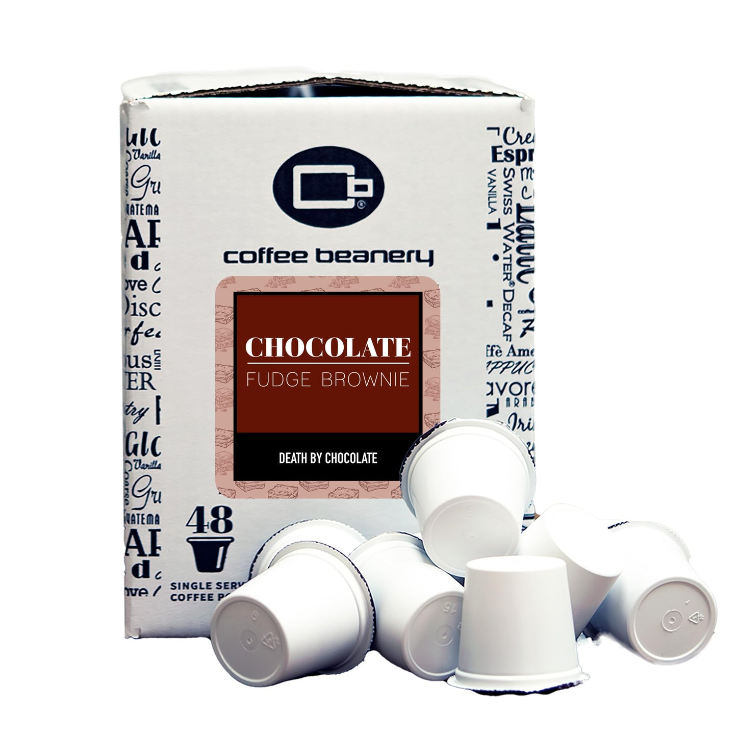 Chocolate Fudge Brownie Coffee Pods By Coffee Beanery | 96Ct Bulk Flavored Coffee Pods Medium Roast Coffee Pods| 100% Specialty Arabica Coffee| Gourmet Coffee Pods