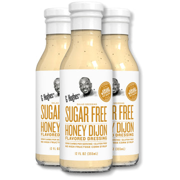 G Hughes Sugar Free Honey Dijon Dressing - Honey Mustard Dressing, Sugar Free Honey Mustard, Gluten Free Dijon Salad Dressing, Dijon Mustard, No Sugar Added - 12 Oz (3-Pack)