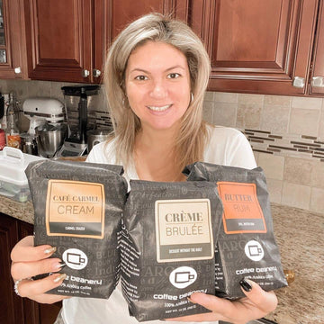 Caramel Vanilla Latte Flavored Coffee, Specialty Arabica Coffee, Medium Roast, 3Lb, Whole Bean