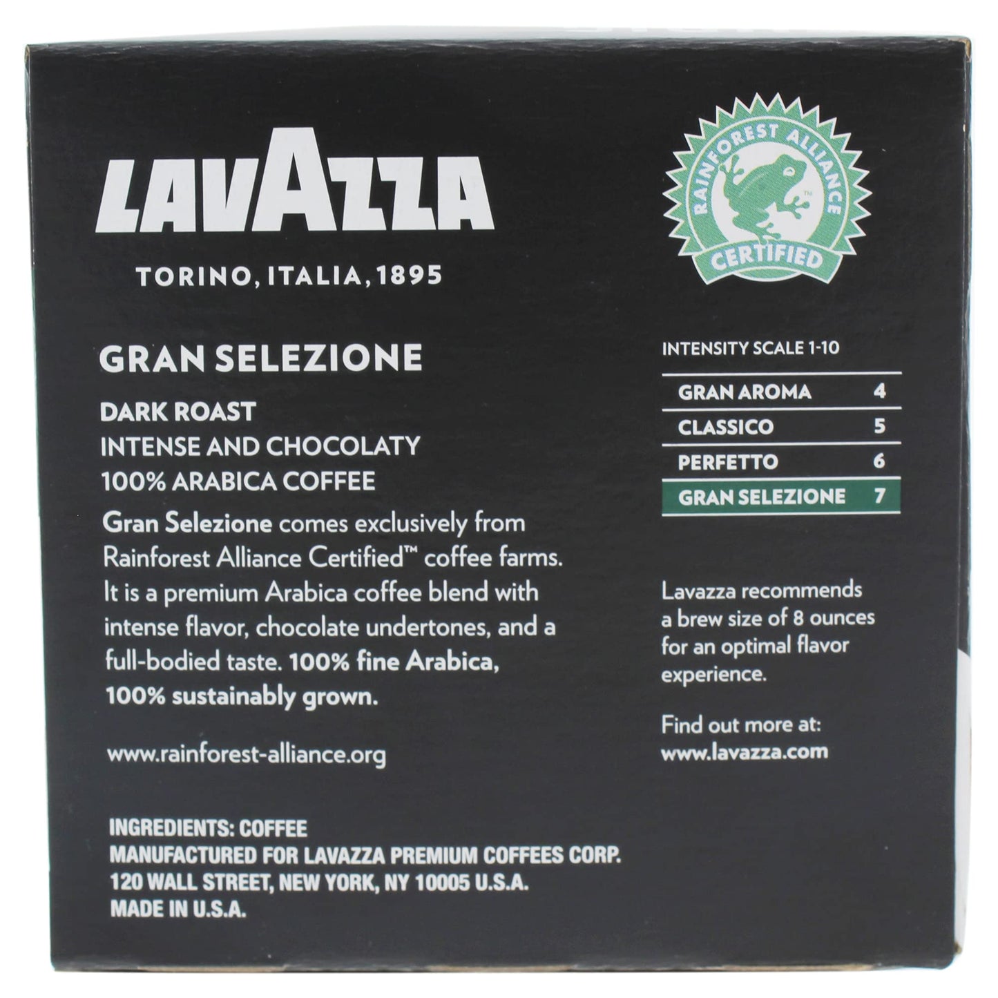 Gran Selezione Dark Roast Ground Coffee Pods By Lavazza - 10 X 0.34 Oz Coffee