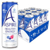 Aspire Healthy Energy Drink, Mixed Berry, Zero Sugar or Calories, Vegan, Kosher, Keto Friendly, Gluten Free, 12 Fluid Ounce (Pac