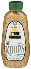 Koops' Organic Stone Ground Mustard - Old-Fashioned Mustard, Gluten-Free, Kosher, Non-Gmo, Usda Certified Organic Mustard, Made