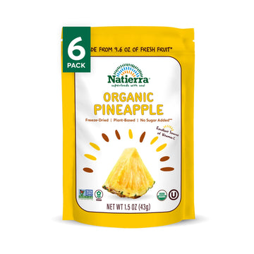 Natierra Organic Freeze-Dried Pineapple | Usda Organic, Non-Gmo & Vegan| 1.5 Ounce (Pack Of 6)