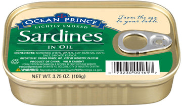 Ocean Prince Sardines In Oil, 3.75 Ounce Cans (Pack Of 12)