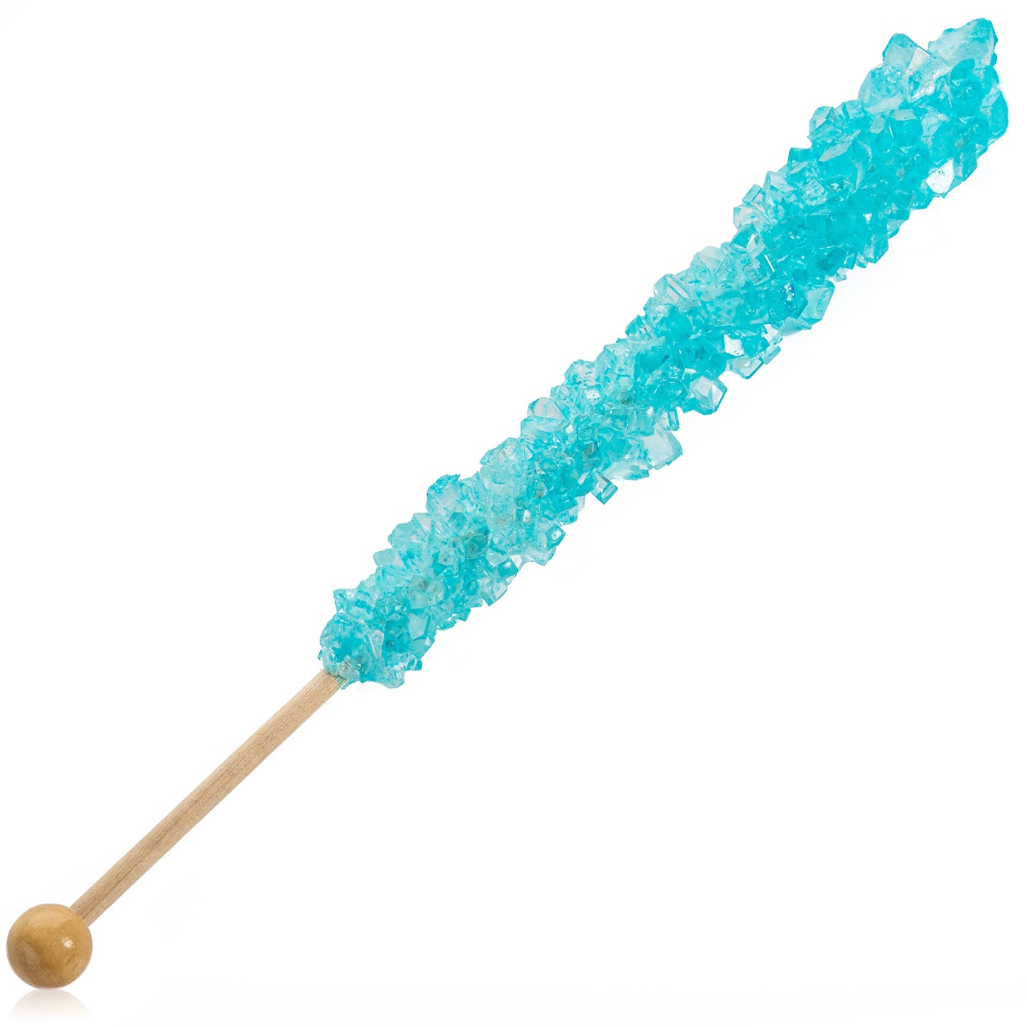 Candy Envy - Light Blue Rock Candy Sugar Sticks - Cotton Candy Flavored - 24 Indiv. Wrapped