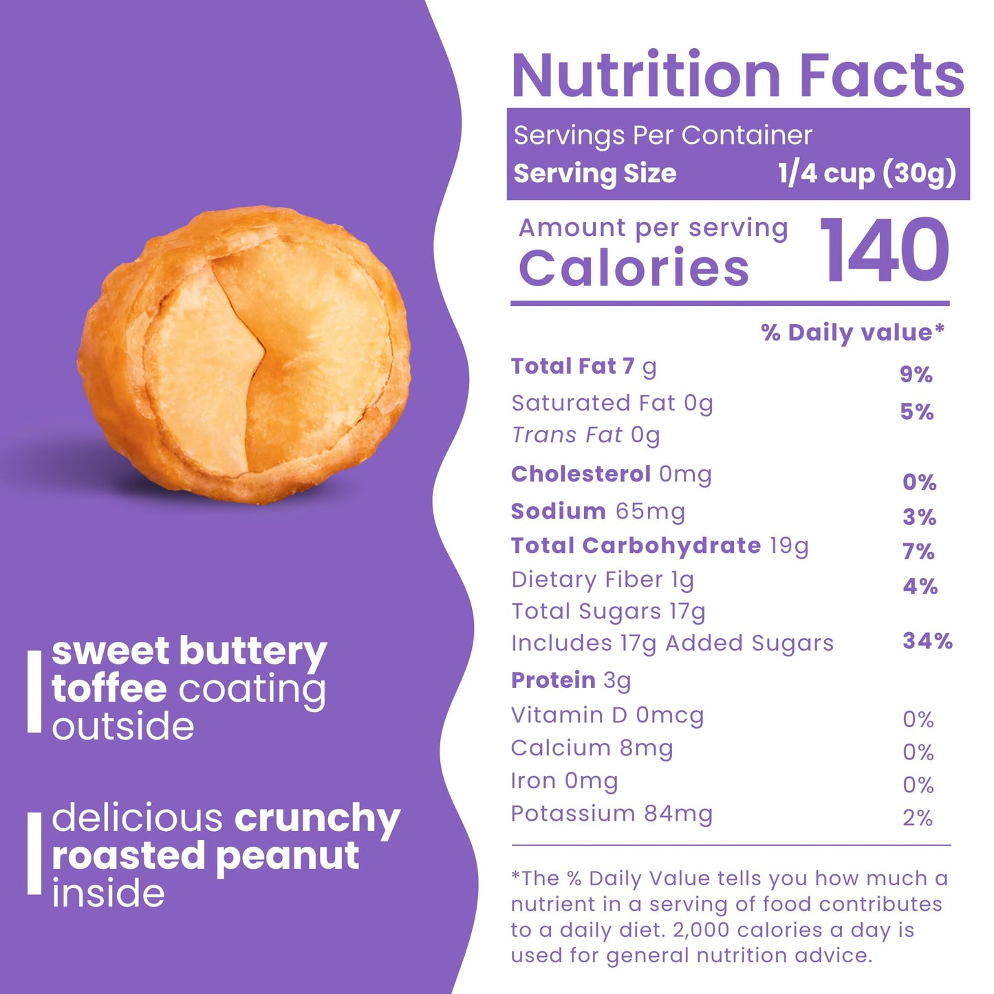 Nutic'S Gourmet Butter Toffee Peanuts - 2 Lbs Of Crunchy, Candied Peanuts For Snacking - Sweet & Toasted Peanuts With A Butter F