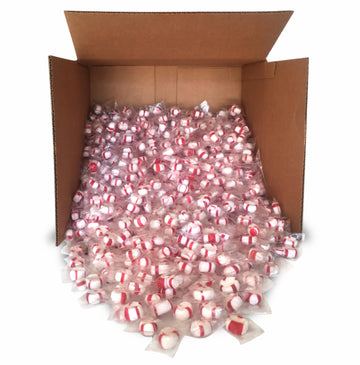 Red Bird Soft Peppermint Candy Puffs, 20 Lb Mints Bulk, Individually Wrapped In Clear Wrapper, Made With 100% Pure Cane Sugar And Natural Peppermint Oil