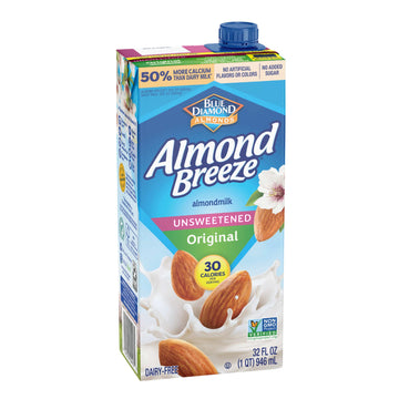 Blue Diamond Original Almond Breeze Unsweetened ( 12X32 Oz)