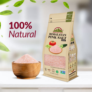 Himalayan Chef Pink Himalayan Salt, Fine Grain, 2 Pound (Pack of 2), Coarse Grain