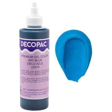 Decopac Premium Gel Food Color, Edible Coloring For Use With Buttercream Or Whipped Icing, Fondant & Piping Gel, Highly Concentrated Gel, 8Oz - Sky Blue