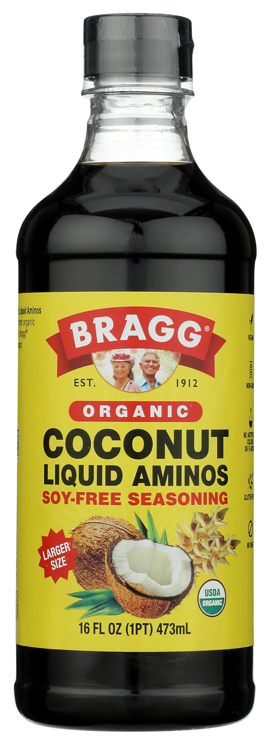 Bragg Organic Coconut Aminos Soy-Free Seasoning & Marinade 16oz Gluten-Free Vegan