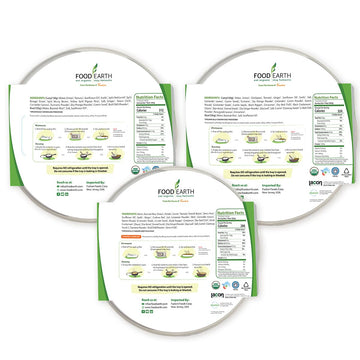 Food Earth Ready To Eat Indian Cuisine Bundle - Split Lentil Curry, Chickpeas Curry With Steamed Rice & Vegetable Biryani - Orga