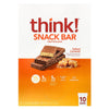 think! (thinkThin) Protein+ 150 Calorie Bars - Salted Caramel, 10g Protein, 5g Sugar, No Artificial Sweeteners**, Gluten Free, GMO Free*, 1.4 oz bar (10 Count - Packaging May Vary)