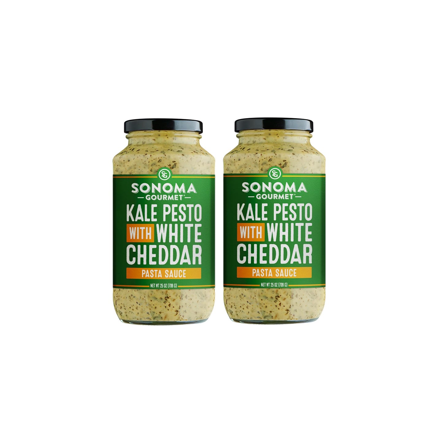 Sonoma Gourmet Rich & Creamy Kale Pesto with White Cheddar Pasta Sauce | No Sugar Added | Made With Garden Fresh Kale & Sharp Wh
