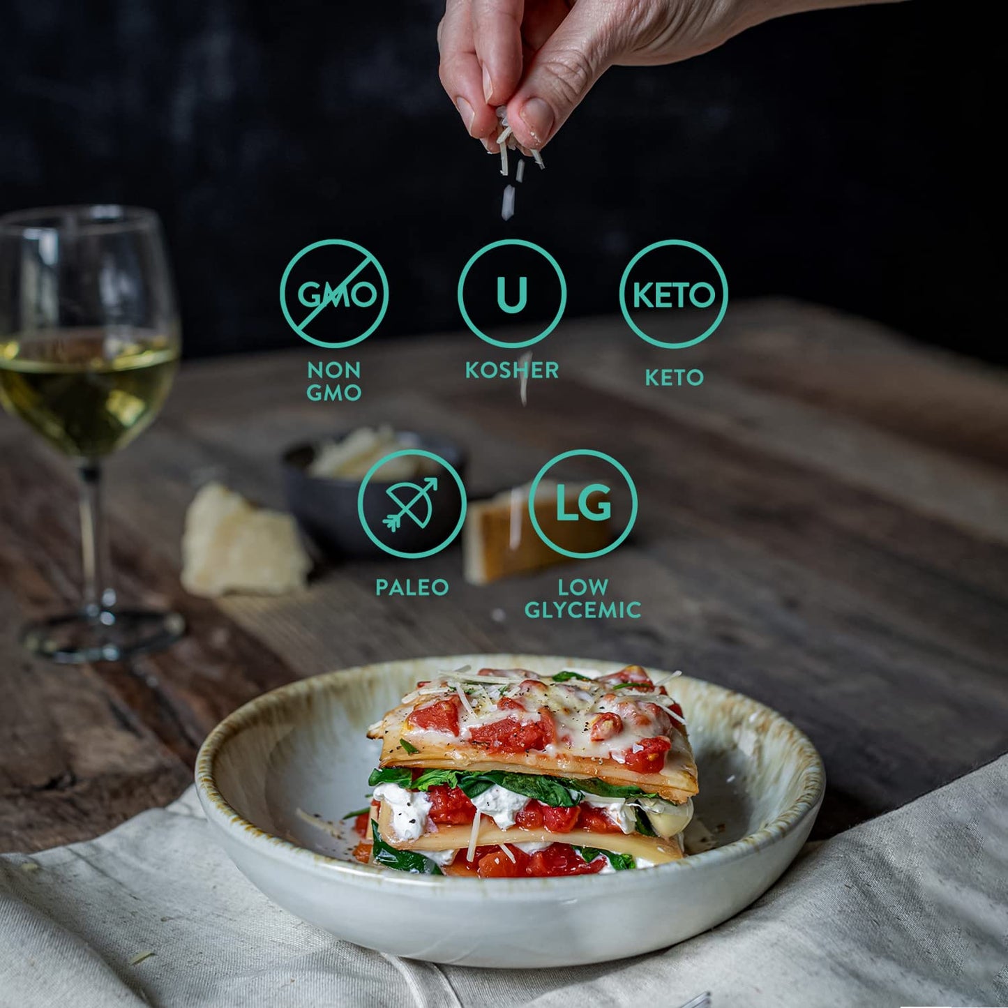 Natural Heaven Hearts of Palm Lasagna Noodles - Low-Carb Lasagna Sheets, Gluten-Free Pasta, Keto Friendly, Plant-Based Healthy F