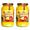 GAVYAMART Bilona Ghee 100% Pure Desi Kankrej Cow Ghee-Made Using Traditional Bilona Method 1 L- Glass Jar Pack (2 * 1 Liter)