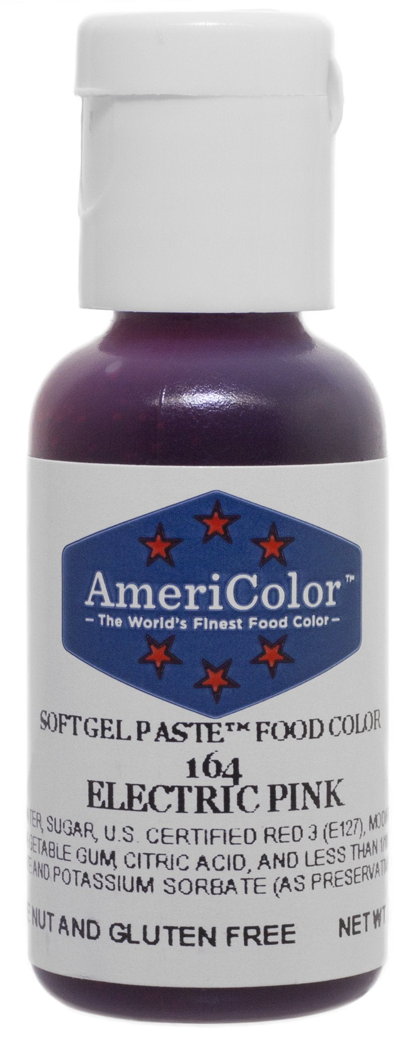 AmeriColor, Electric Pink, 75 Ounce Bottle, Soft Gel Paste Food Color