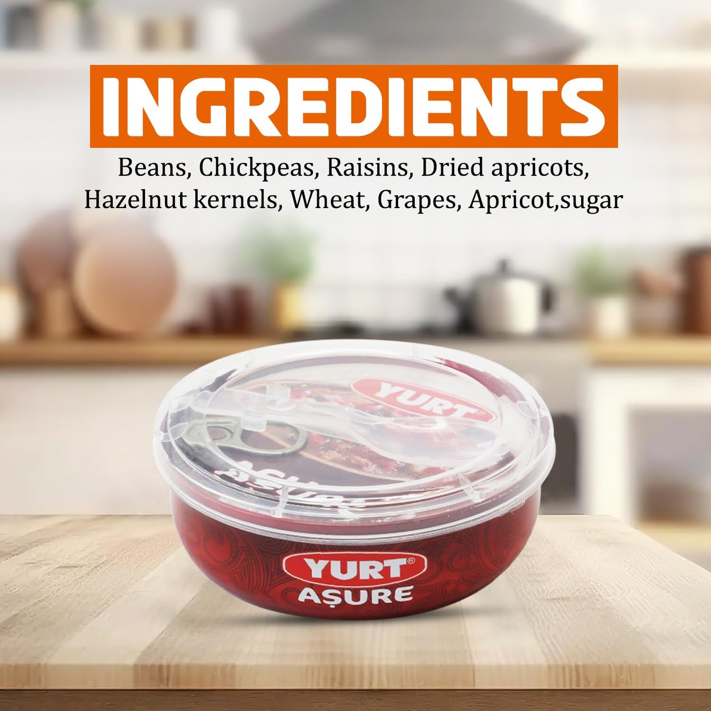 Ashure Authentic Turkish Dessert With Grains, Dried Fruits, And Nuts. Ready To Eat. Asure, Noah'S Pudding. 7 Ounce (Pack Of 4)