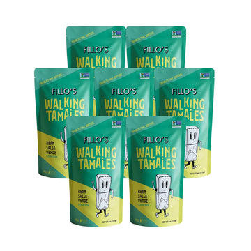 Fillo'S Walking Tamales, Salsa Verde, Pk Of 7, Ready-To-Eat, Delicious, Gluten-Free, Preservative-Free, No Added Sugar, Vegan Ta