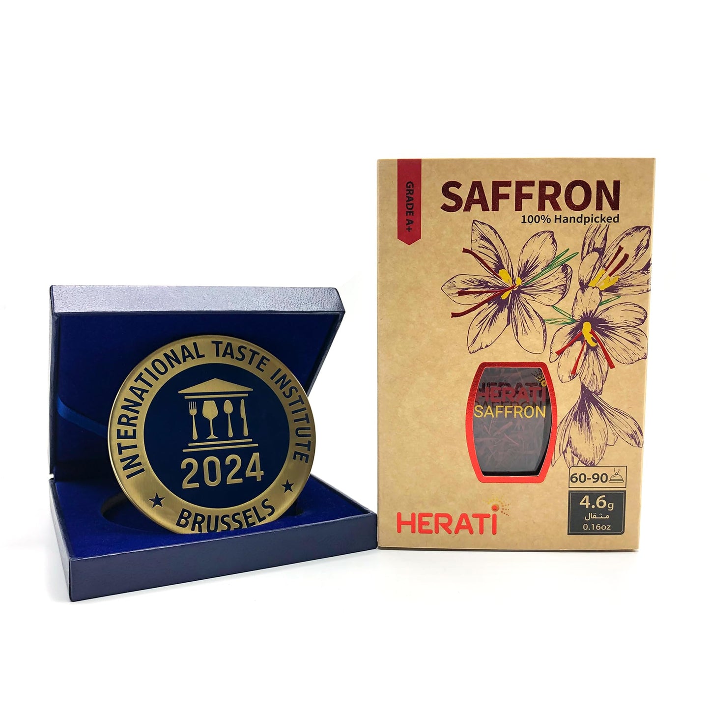 Herati Saffron Premium 4.6g Superior All-Red Threads - Ideal for Paella, Risotto, Tea, and Milk - Super Negin Culinary Spice
