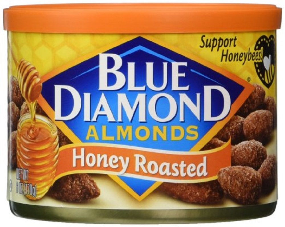 Blue Diamond Almonds, Honey Roasted, 6 Ounce (Pack of 6)