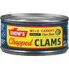Snow's Wild Caught Chopped Clams Canned, 6.5 Ounce (Pack of 12) - 5g Protein per Serving - Gluten Free, Keto Friendly, 99% Fat F