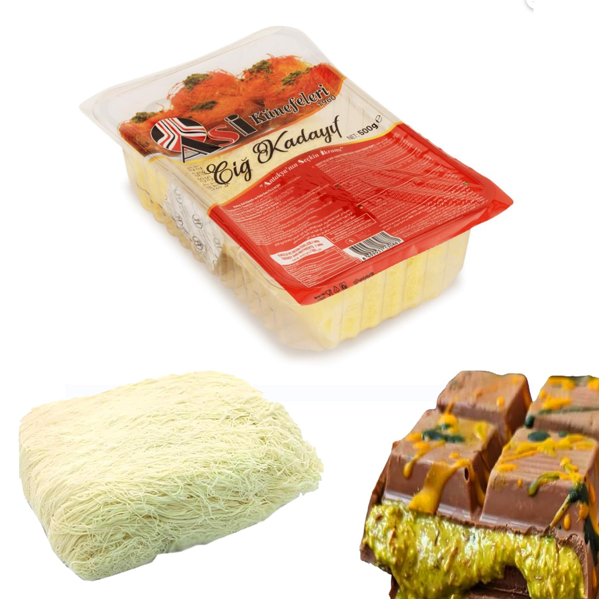 500 gr/1.1 lbs Kataifi Material - Make Chocolate Dubai with pistachio Kataifi, Kataifi Shredded Fillo Dough, Kataifi Pastry, Phy