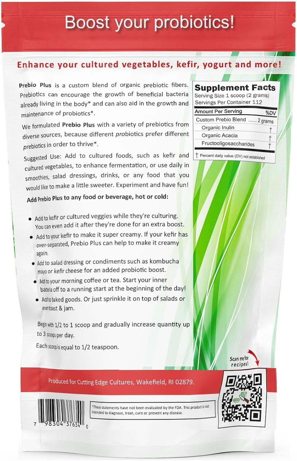 Cutting Edge Cultures LR SuperFood Starter Culture Set - Prebio Plus L. Reuteri ProBiotic, 2 Piece Set