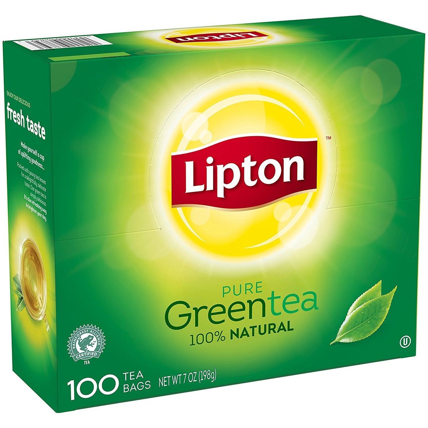 Lipton Green Tea, 100 Percent Natural Signature Blend With Hint Of Jasmine, 100 Count (Pack Of 5)